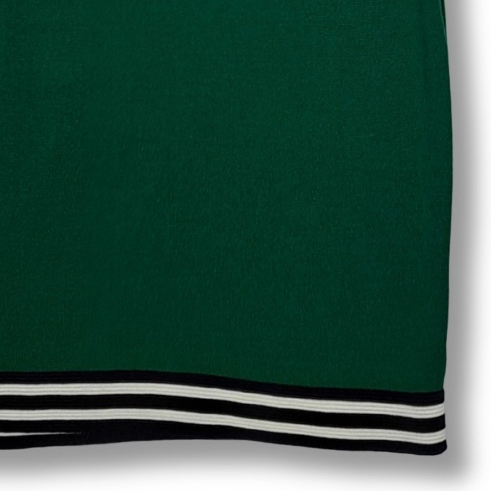The Limited Sweater Dress Women S Green Striped Knit Bodycon Short Sleeve Casual - Picture 8 of 13